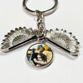 Personalised Sunflower Photo Keyring Bag Charm