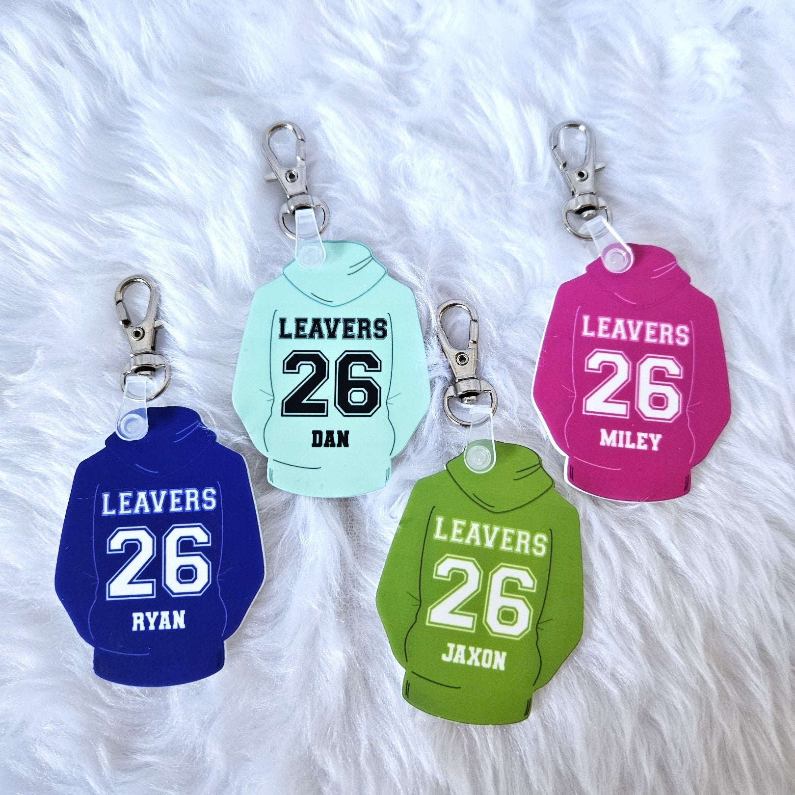 School Leavers 2026 Personalised Hoodie Bag Tag
