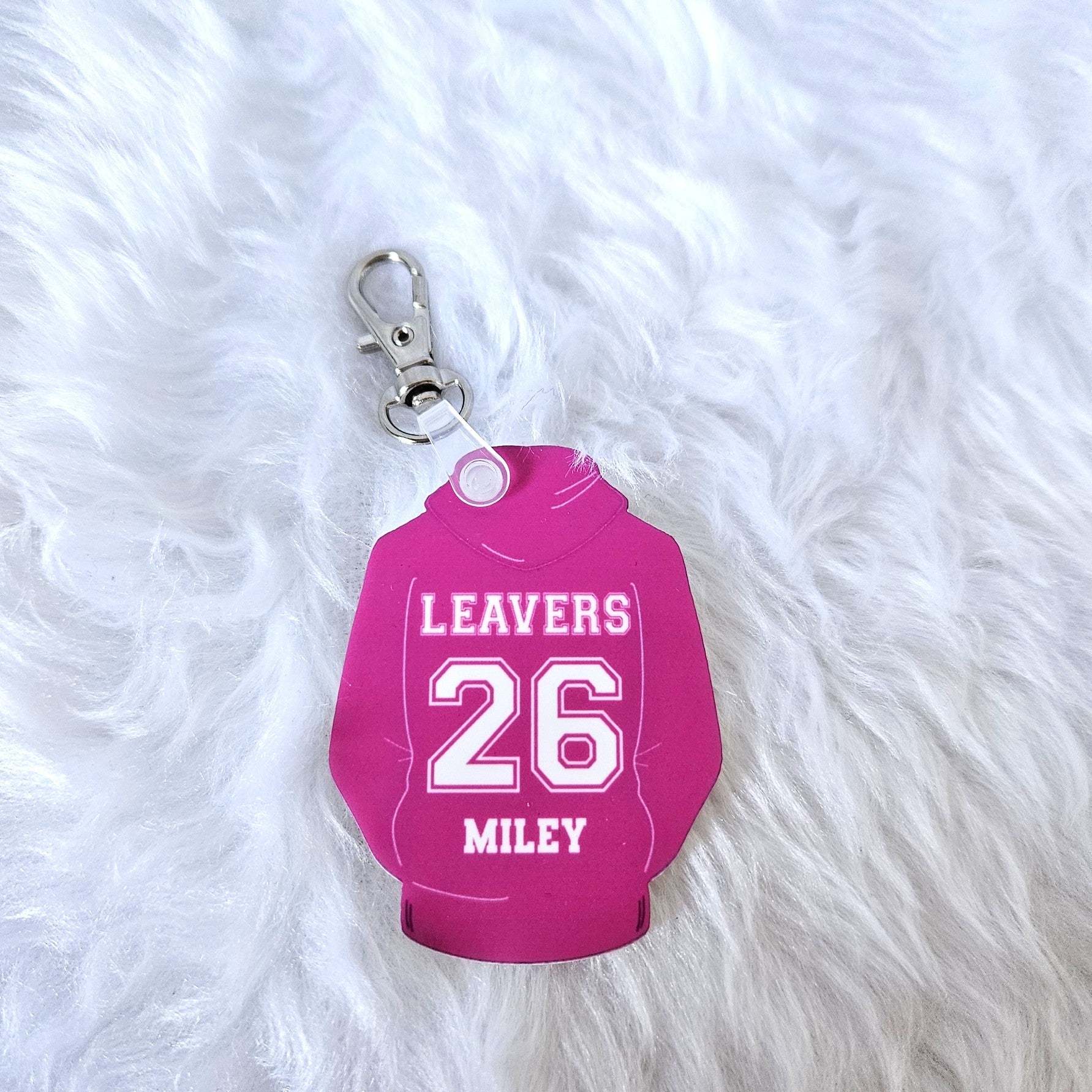 School Leavers 2026 Personalised Hoodie Bag Tag