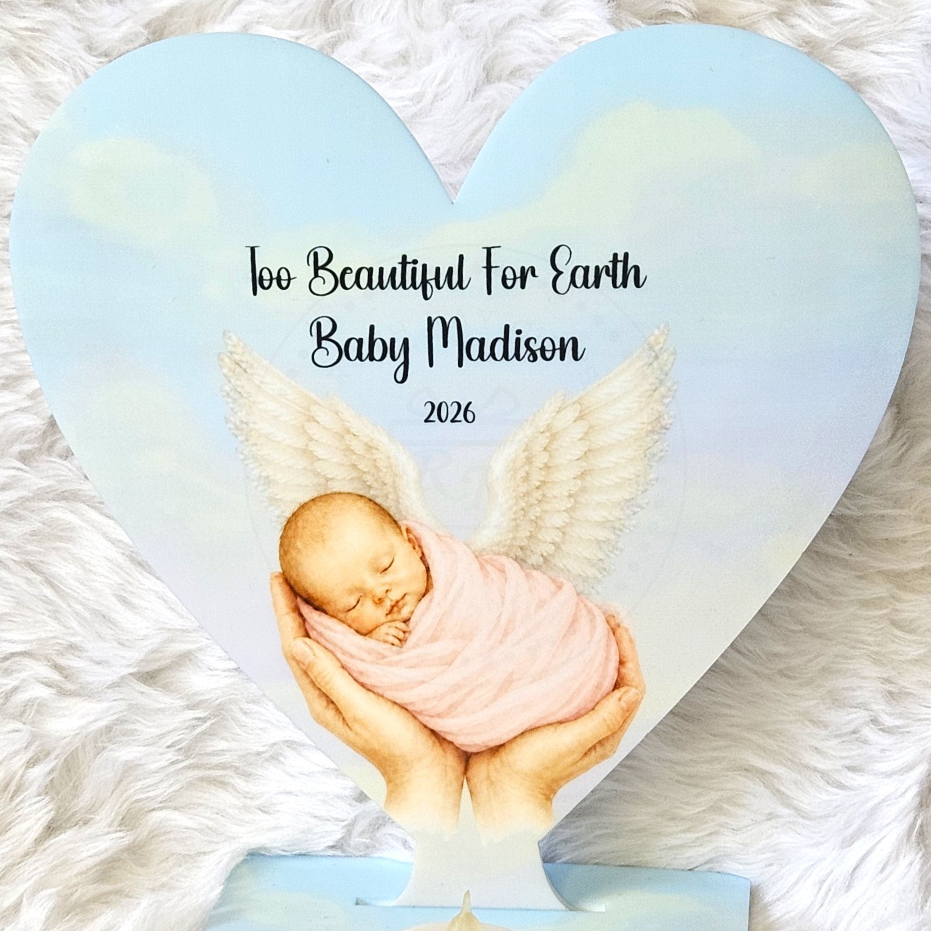 Personalised Baby Loss Tea Light Holder | Too Beautiful For Earth | Memorial Keepsake