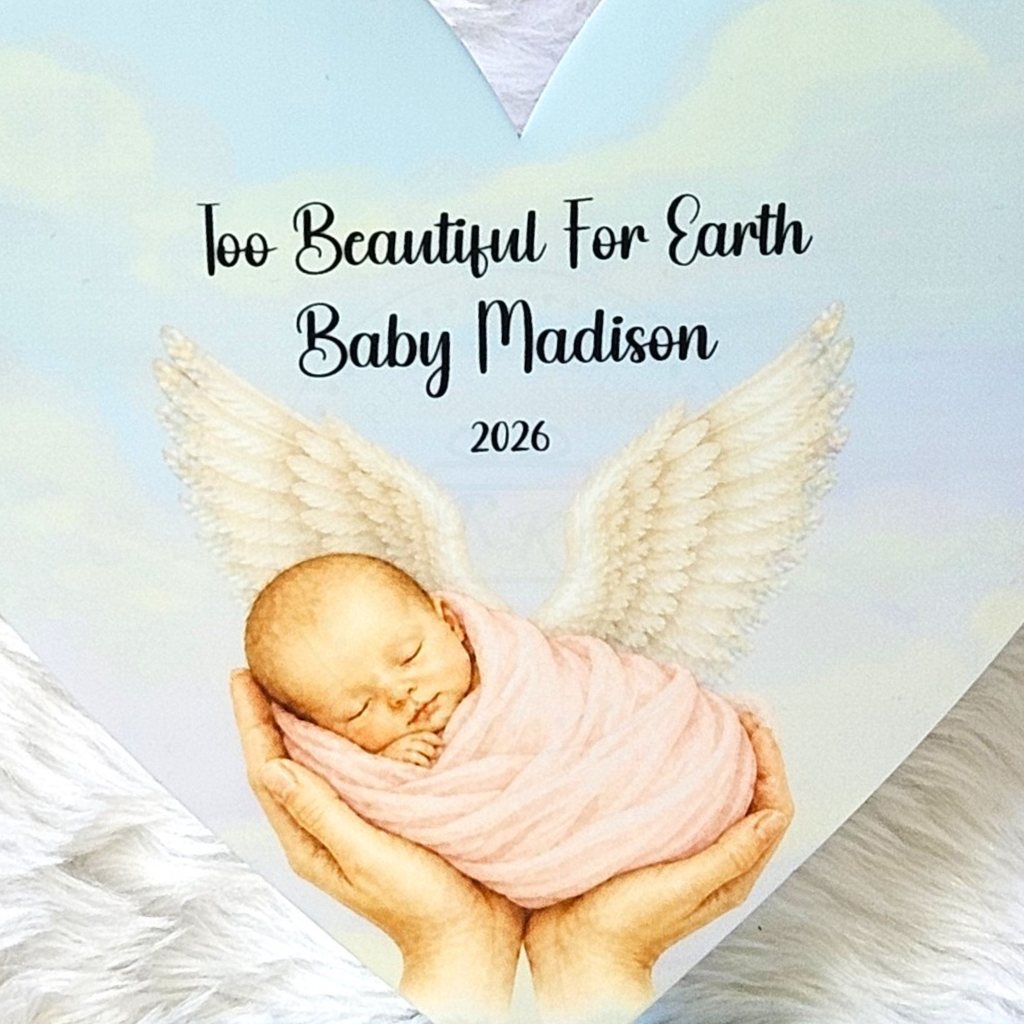 Personalised Baby Loss Tea Light Holder | Too Beautiful For Earth | Memorial Keepsake