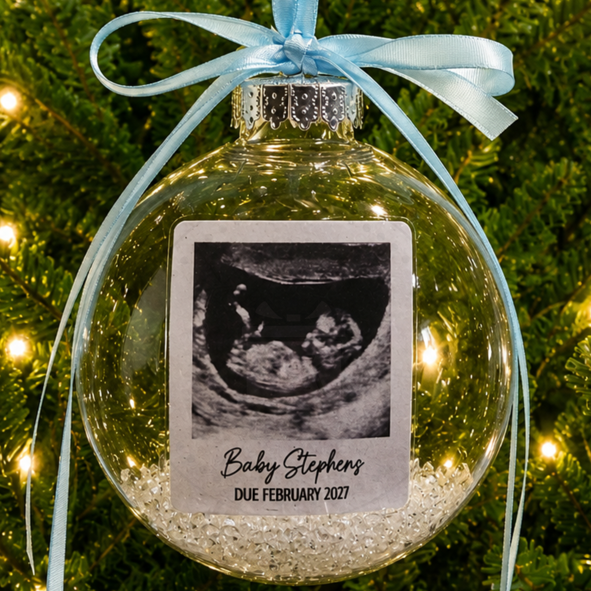 Personalised Photo Christmas Bauble | Scan Photo Keepsake | New Baby Gift