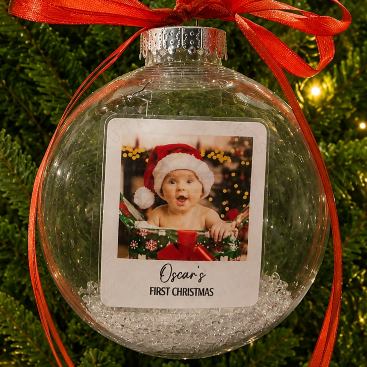 Personalised First Christmas Photo Bauble | Baby, Pet & New Home Keepsake Gift