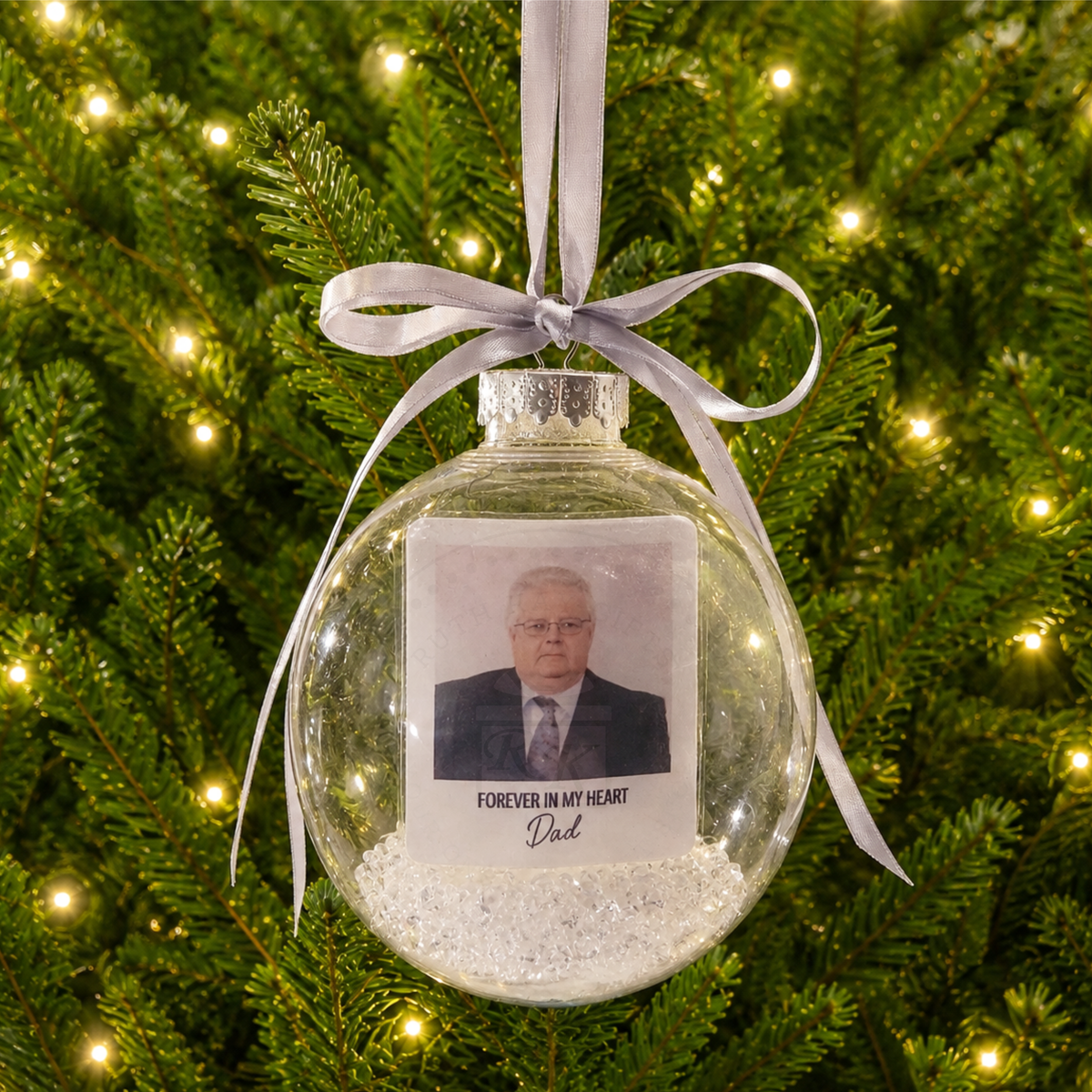 Personalised Memory Photo Christmas Bauble | Remembrance Keepsake Gift