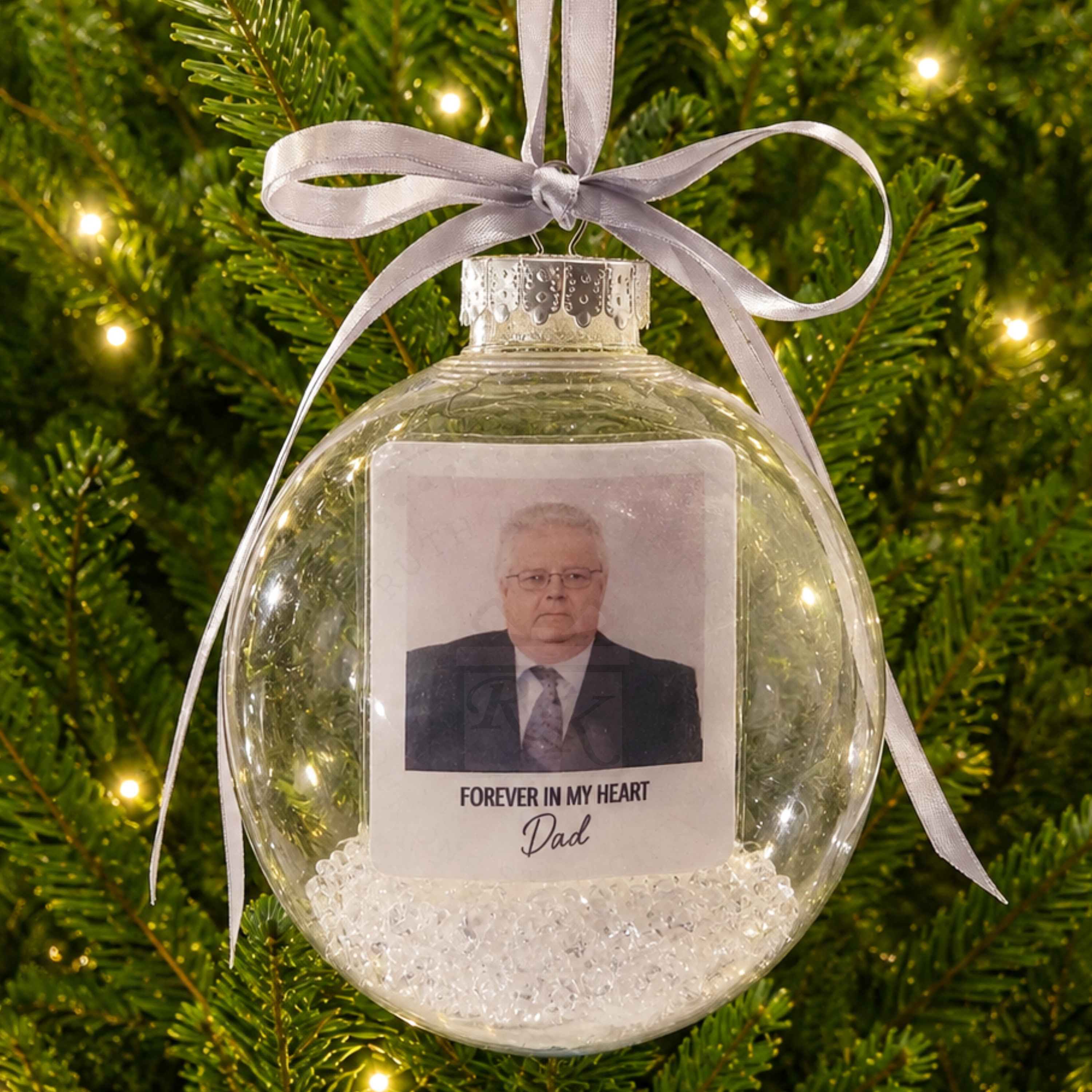 Personalised Memory Photo Christmas Bauble | Remembrance Keepsake Gift