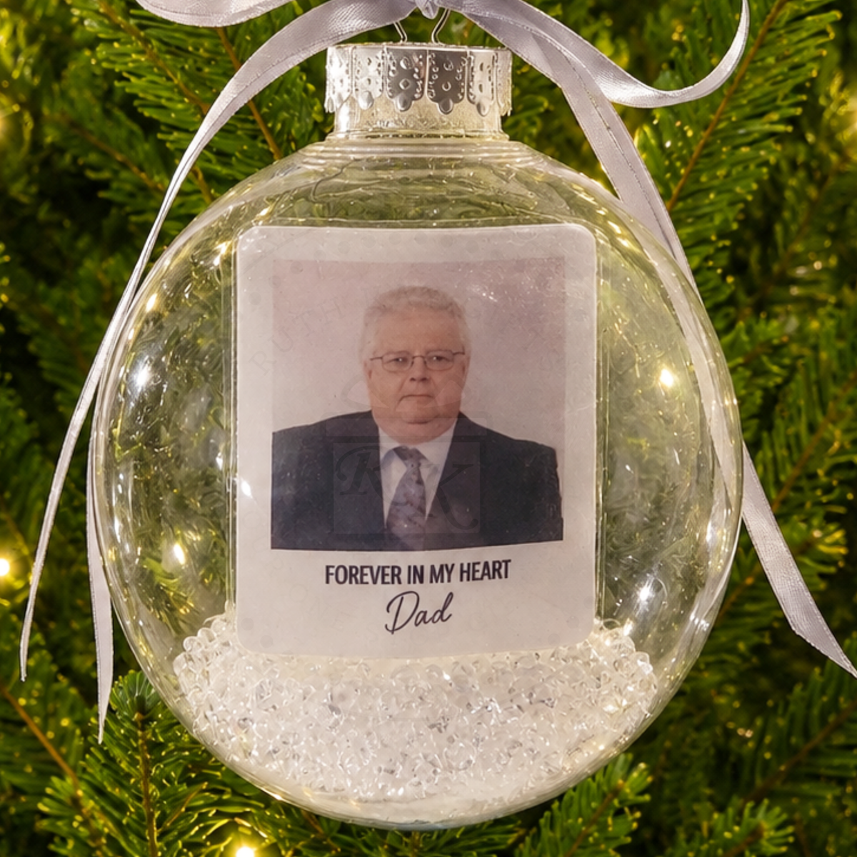 Personalised Memory Photo Christmas Bauble | Remembrance Keepsake Gift