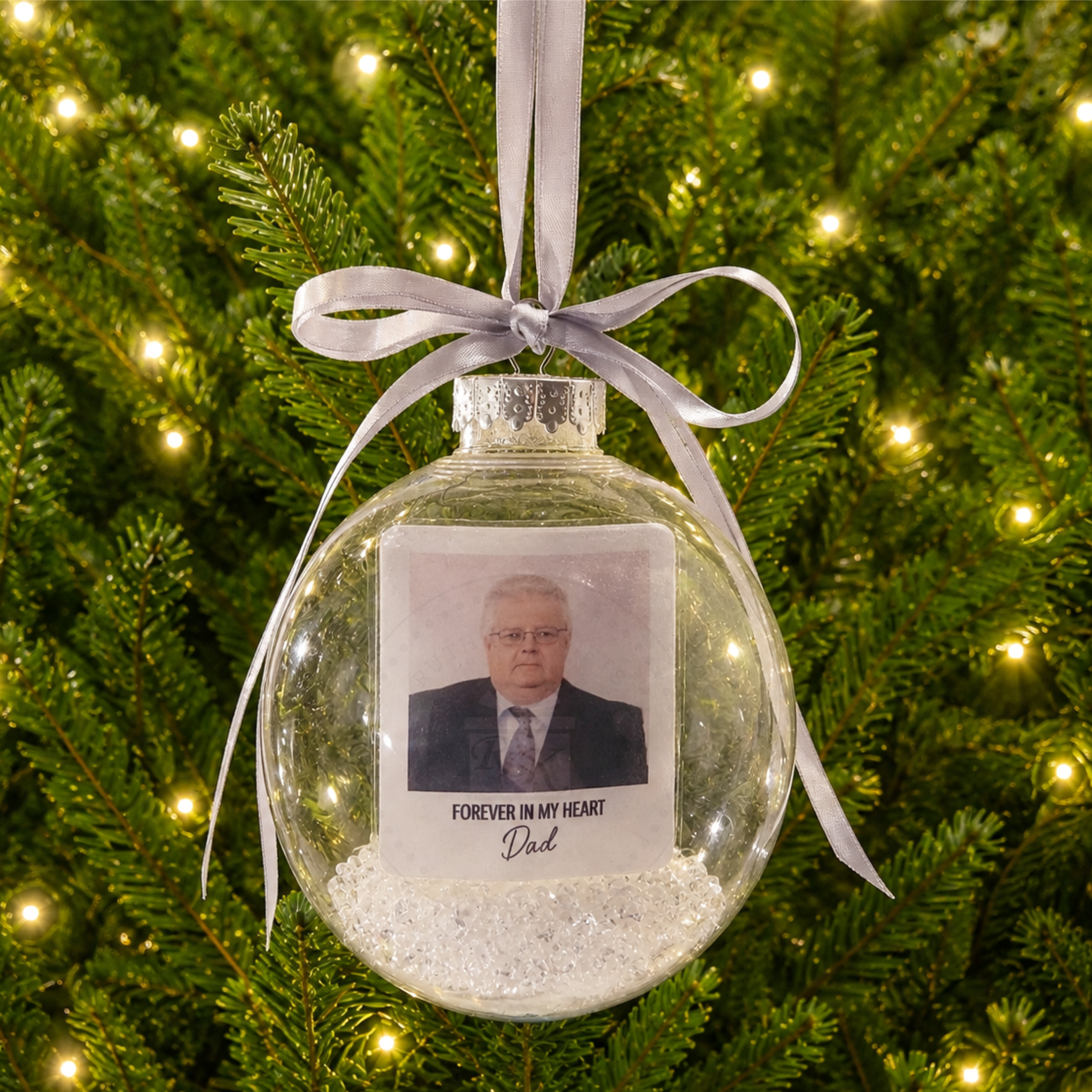 Personalised Memory Photo Christmas Bauble | Remembrance Keepsake Gift