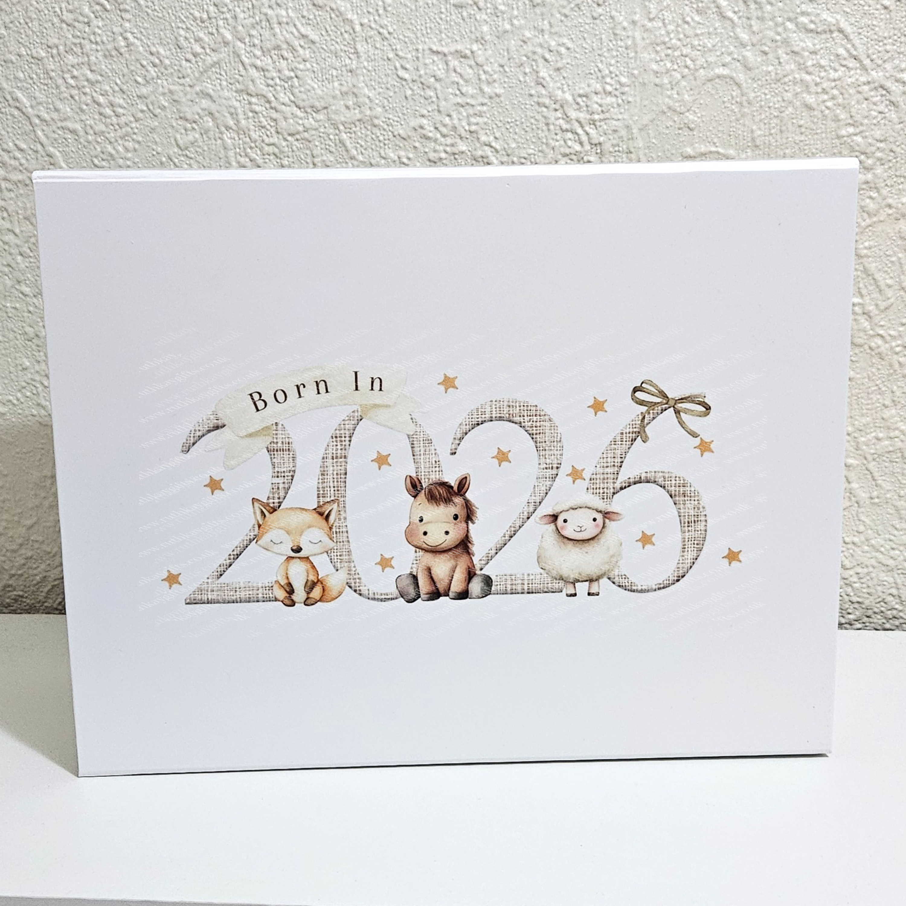 Personalised Born in 2026 Farm Animal Magnetic Keepsake Gift Box