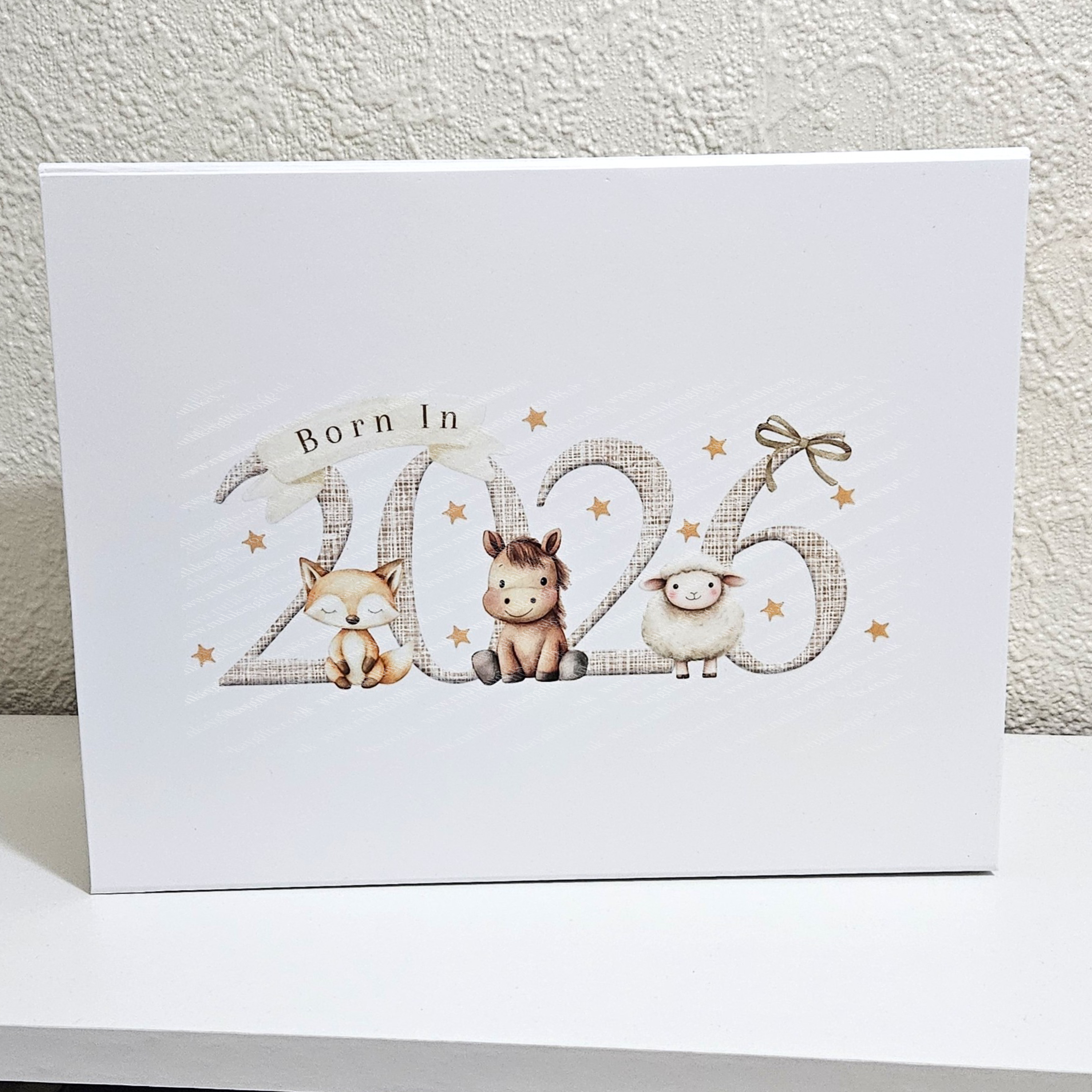 Personalised Born in 2026 Farm Animal Magnetic Keepsake Gift Box