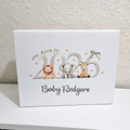 Personalised Born in 2026 Safari Animal Magnetic Keepsake Gift Box