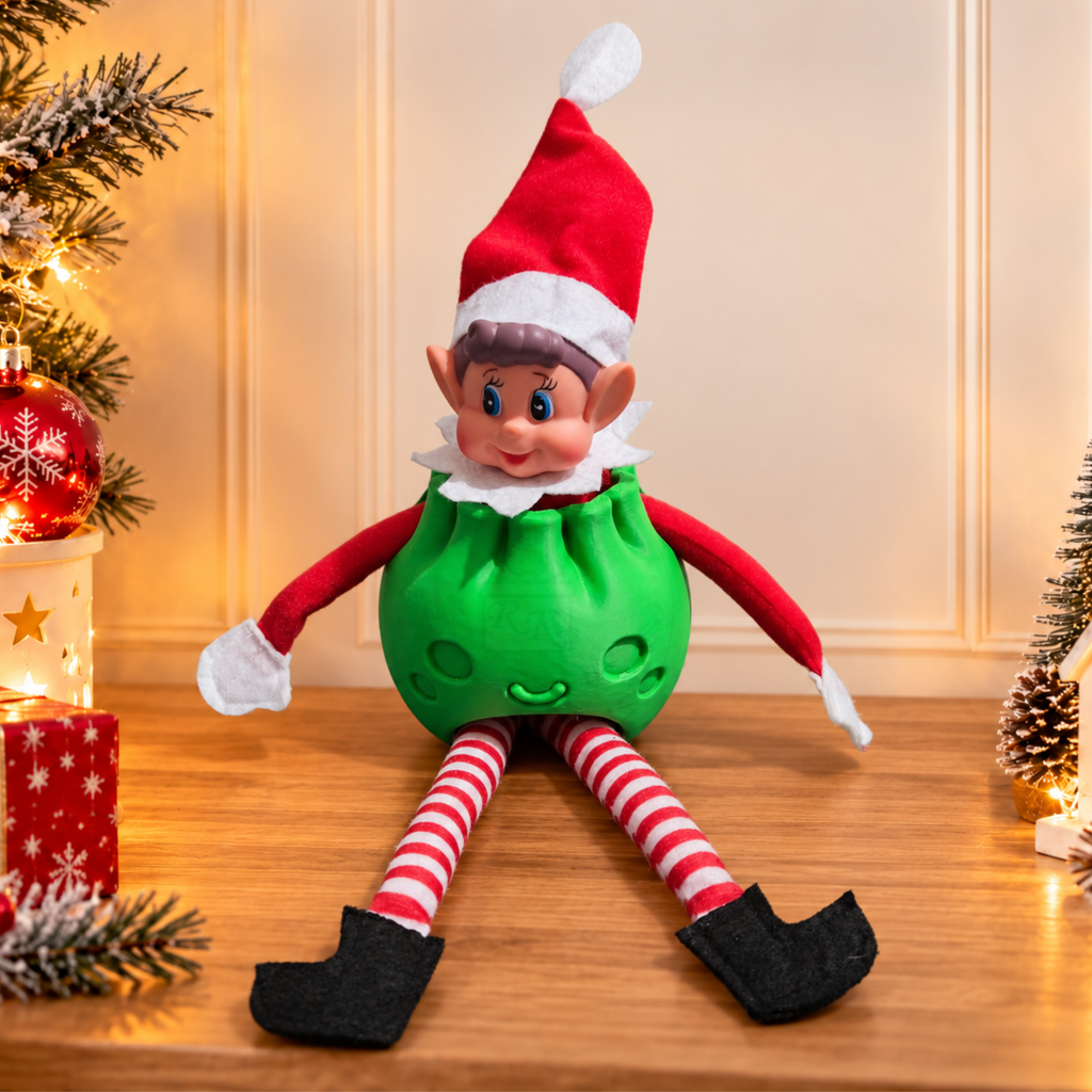 3D Printed Squishy Dumpling Elf Outfit – Fits 12 Inch Christmas Elves