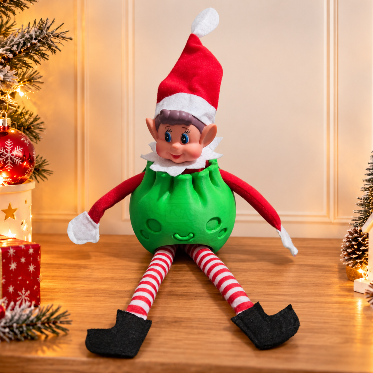 3D Printed Squishy Dumpling Elf Outfit – Fits 12 Inch Christmas Elves