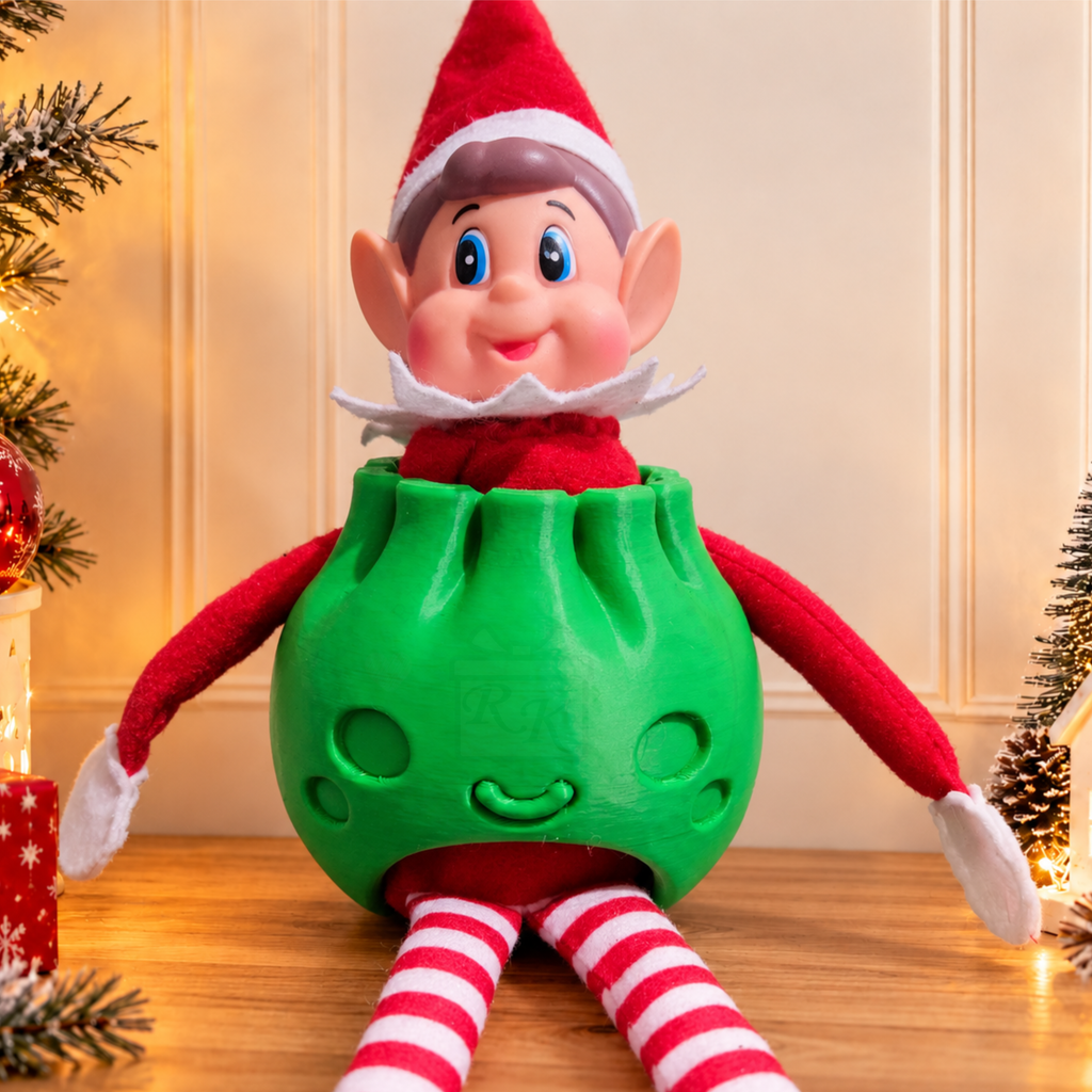 3D Printed Squishy Dumpling Elf Outfit – Fits 12 Inch Christmas Elves