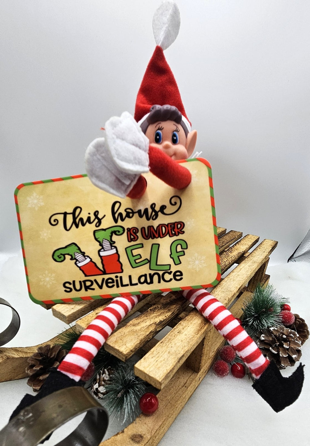 Elf I'm Back Personalised Postcard - Elf Surveillance