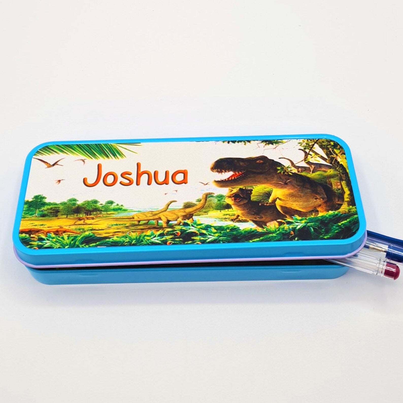 Personalised Pencil Tin with Dinosaur Design