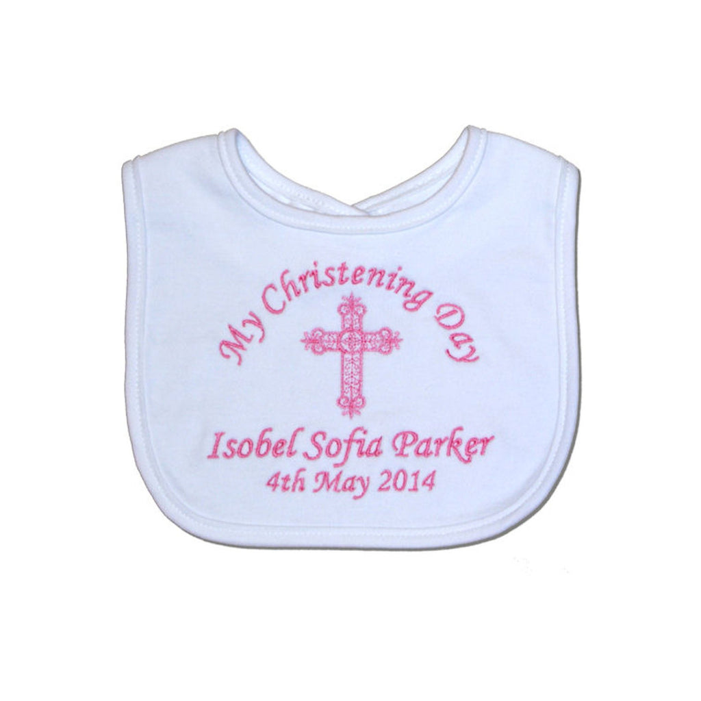 Personalised Embroidered Christening/Baptism Bib