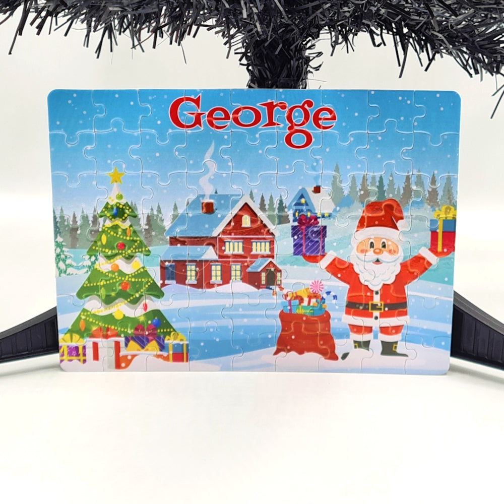 Personalised Christmas Jigsaw Puzzle: Santa Claus Design, 80 pcs