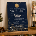 Personalised Nice List Letter from Santa | Festive Train Design