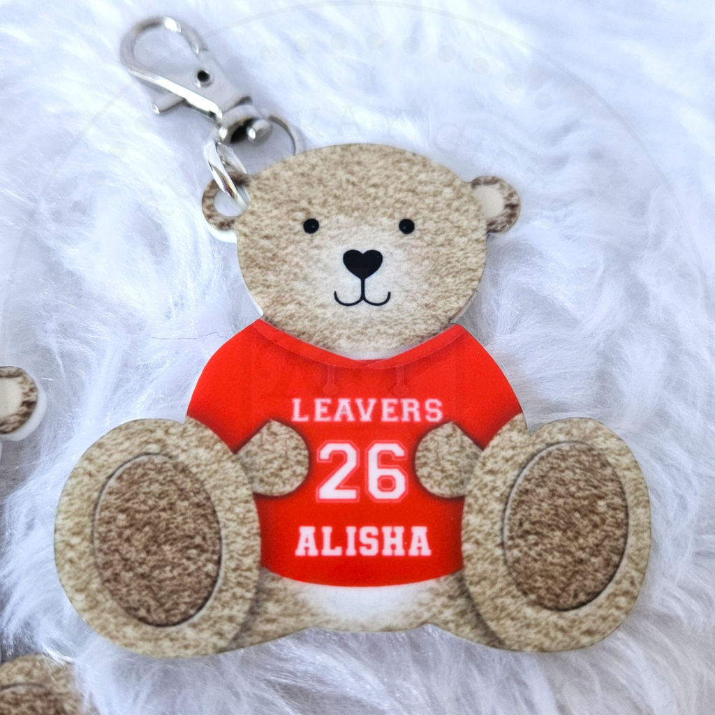 Personalised Primary School Leavers Bear Bag Tag 2026