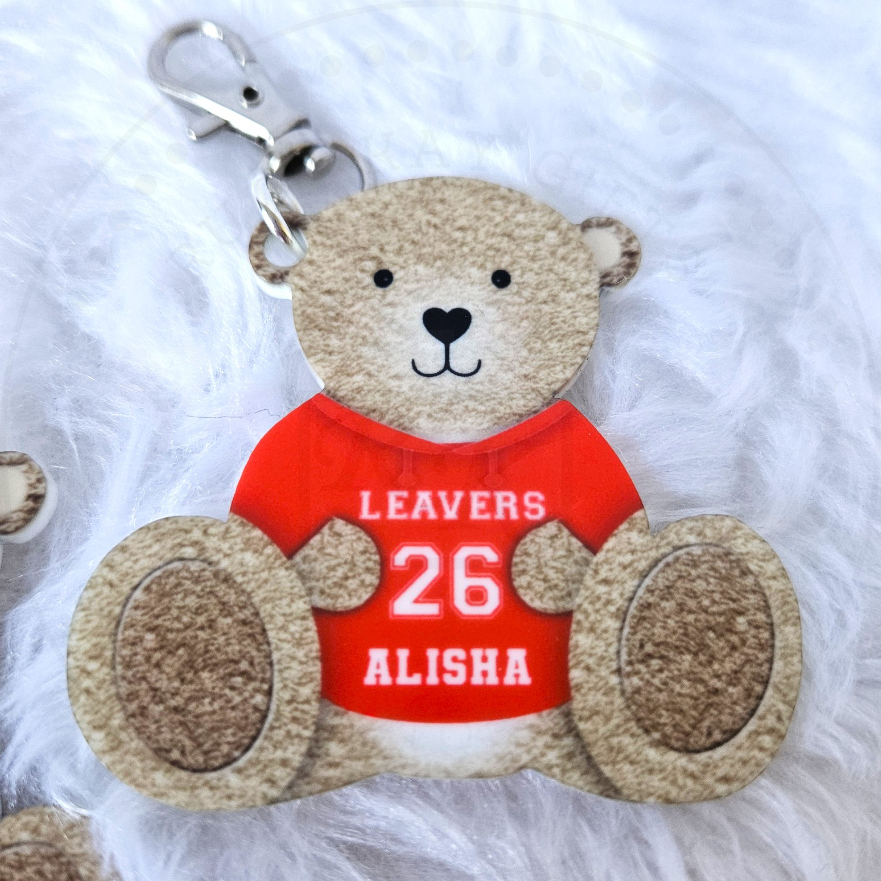 Personalised Primary School Leavers Bear Bag Tag 2026