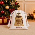 Personalised Christmas Pudding Treat Bag | North Pole Mail | Christmas Eve Bag