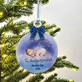 Personalised Baby Boy Memorial Christmas Tree Decoration | Angel Baby Keepsake