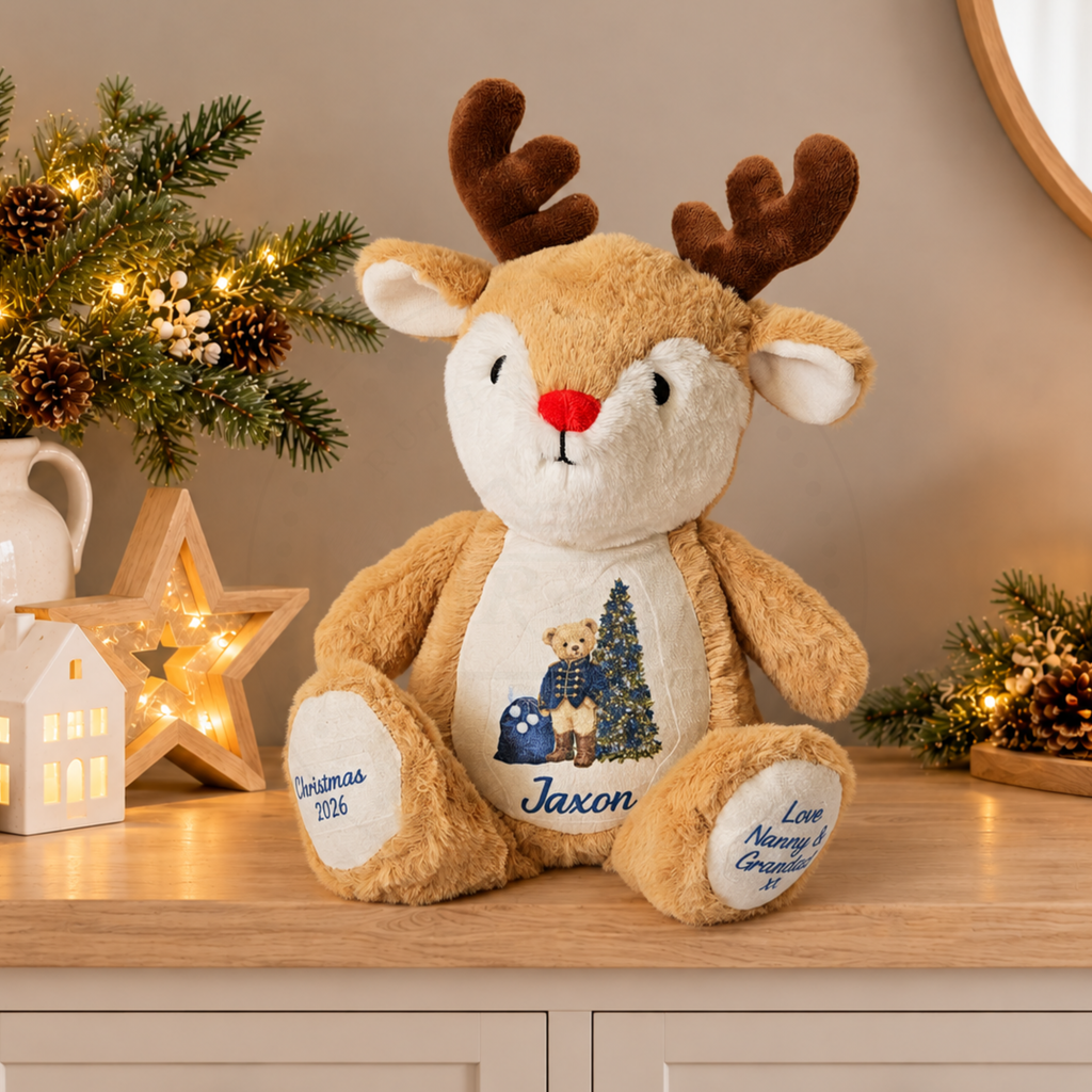Personalised Reindeer Teddy | Christmas Keepsake