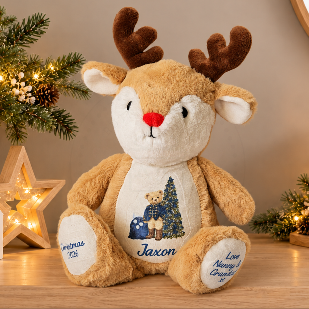 Personalised Reindeer Teddy | Christmas Keepsake