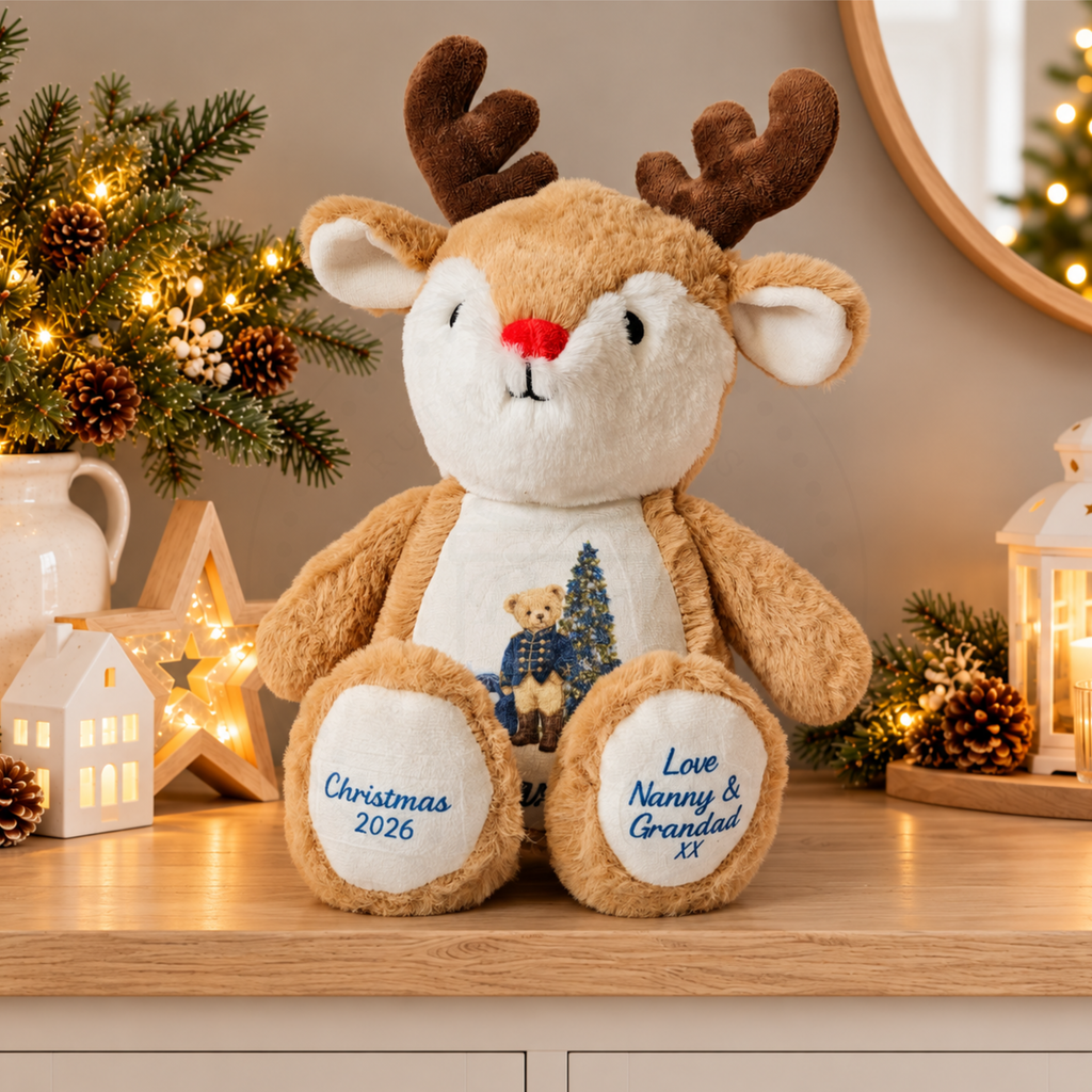 Personalised Reindeer Teddy | Christmas Keepsake