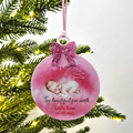 Personalised Baby Girl Memorial Christmas Tree Decoration | Angel Baby Keepsake